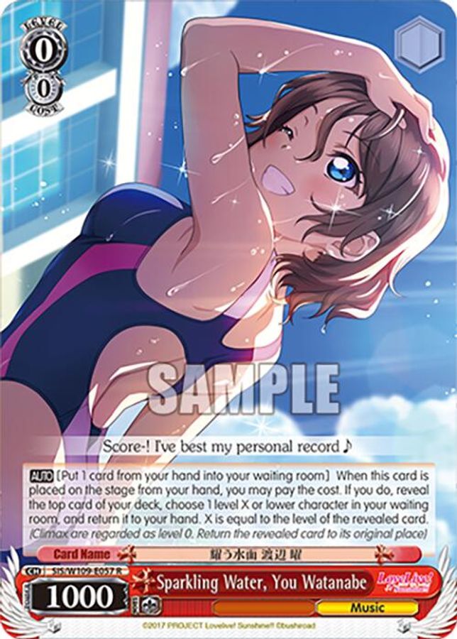 You Watanabe R waifu card — Weiss Schwarz