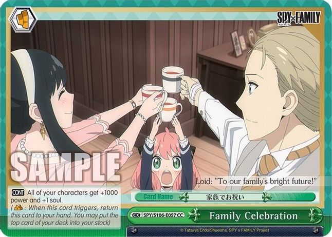 Family Celebration CC waifu card — Weiss Schwarz