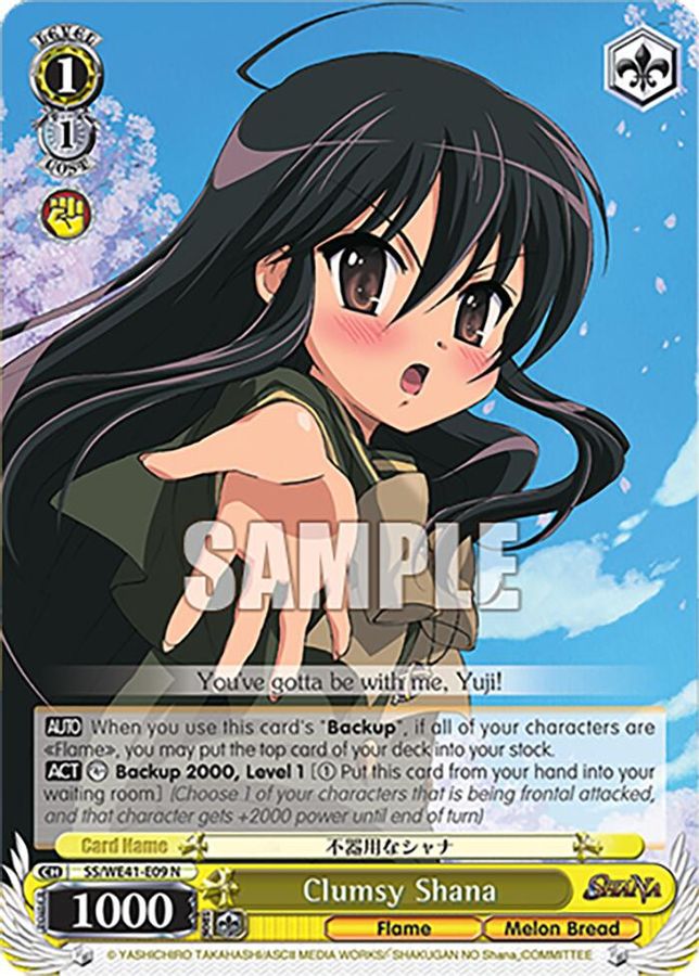 Clumsy Shana Normal waifu card — Weiss Schwarz