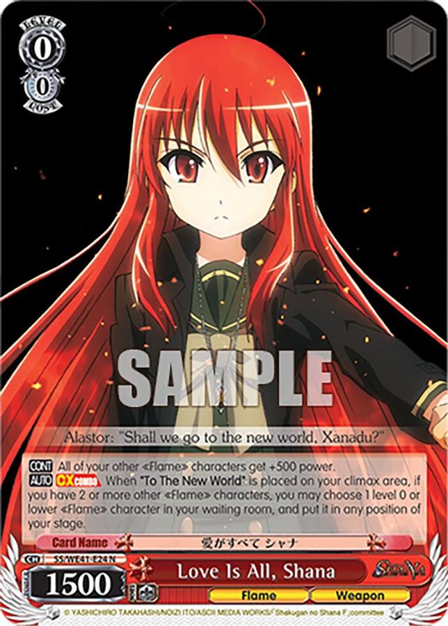 Shana Normal waifu card — Weiss Schwarz