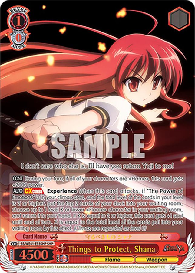 Shana ShanaParallel waifu card — Weiss Schwarz