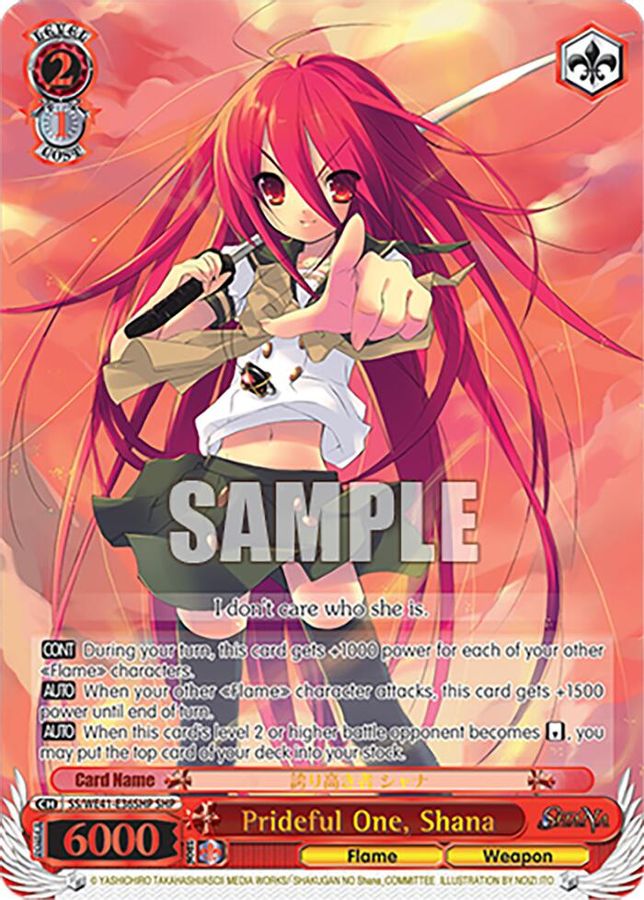 Shana ShanaParallel waifu card — Weiss Schwarz
