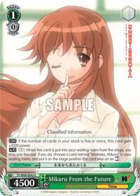 Mikuru From the Future C waifu card — Weiss Schwarz