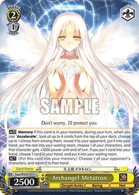 Archangel Metatron C waifu card — Weiss Schwarz