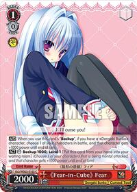 "Fear-in-Cube" Fear C waifu card — Weiss Schwarz