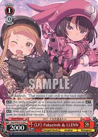 "LF" Fukaziroh & LLENN C waifu card — Weiss Schwarz