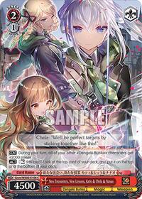 Katie & Chela & Nanao C waifu card — Weiss Schwarz