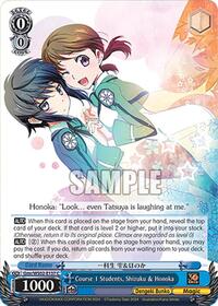 Shizuku & Honoka C waifu card — Weiss Schwarz