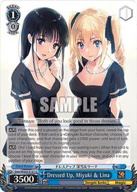 Miyuki & Lina U waifu card — Weiss Schwarz