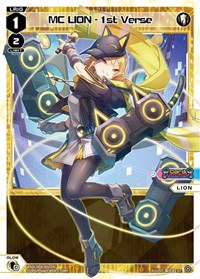 MC LION 1st Verse ST waifu card — WIXOSS