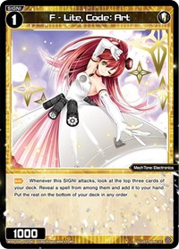 F Lite Code Art ST waifu card — WIXOSS