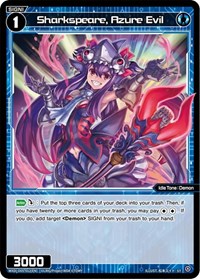 Sharkspeare Azure Evil ST waifu card — WIXOSS