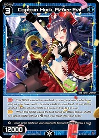 Captain Hook Azure Evil ST waifu card — WIXOSS