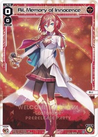 Ril Memory of Innocence Prerelease Party PR waifu card — WIXOSS