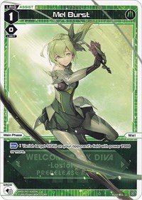 Mel Burst Prerelease Party PR waifu card — WIXOSS
