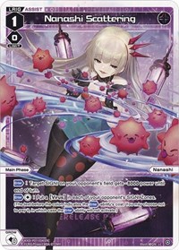Nanashi Scattering Prerelease Party PR waifu card — WIXOSS