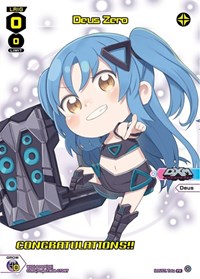 Deus Zero Chibi Winner PR waifu card — WIXOSS