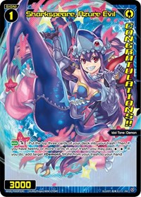 Sharkspeare Azure Evil August 2022 Winner PR waifu card — WIXOSS