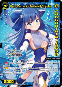 Rei Memoria Natural Crystal April 2024 Winner PR waifu card — WIXOSS