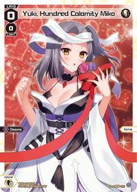 Yuki Hundred Calamity Miko Box Purchase PR waifu card — WIXOSS