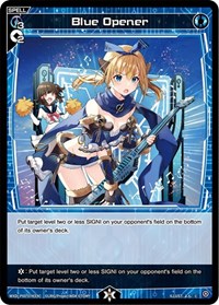 Blue Opener C waifu card — WIXOSS