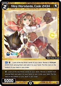 Meiji Warabeda Code 2434 R waifu card — WIXOSS