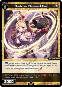 Andras Blessed Evil C waifu card — WIXOSS