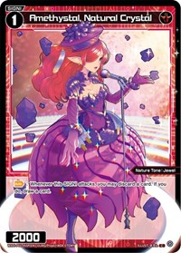 Amethystal Natural Crystal Parallel Foil C waifu card — WIXOSS