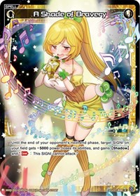 A Shade of Bravery Parallel Foil R waifu card — WIXOSS