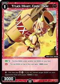 Truck Mixer Code Ride C waifu card — WIXOSS
