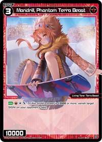 Mandrill Phantom Terra Beast C waifu card — WIXOSS