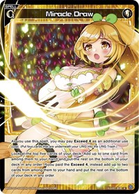 Miracle Draw Parallel Foil R waifu card — WIXOSS