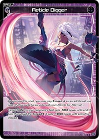 Reticle Digger Parallel Foil R waifu card — WIXOSS