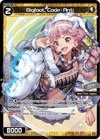 Bigfoot Code Anti Parallel Foil C waifu card — WIXOSS