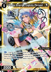 Proto Energe Lightly Armed Parallel Foil C waifu card — WIXOSS