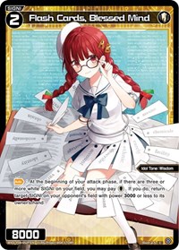 Flash Cards Blessed Mind Parallel Foil C waifu card — WIXOSS