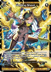 Howling Shout Parallel Foil C waifu card — WIXOSS