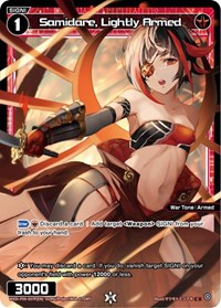 Samidare Lightly Armed Parallel Foil C waifu card — WIXOSS