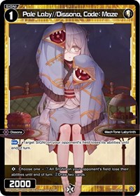 Pale Laby Dissona Code Maze Parallel Foil C waifu card — WIXOSS