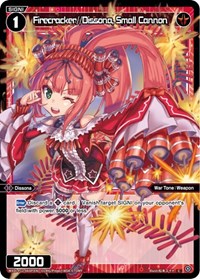 Firecracker Dissona Small Cannon Parallel Foil C waifu card — WIXOSS