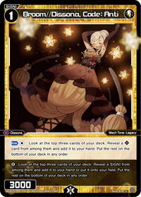 Broom Dissona Code Anti C waifu card — WIXOSS