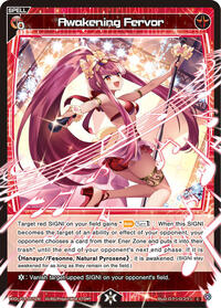 Awakening Fervor C waifu card — WIXOSS