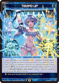 TEMPO UP C waifu card — WIXOSS
